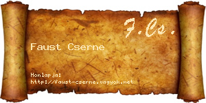 Faust Cserne névjegykártya